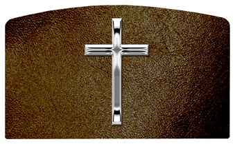 DACRO-510-SL-SH-BR Silver Single Cross Shimmer Brown